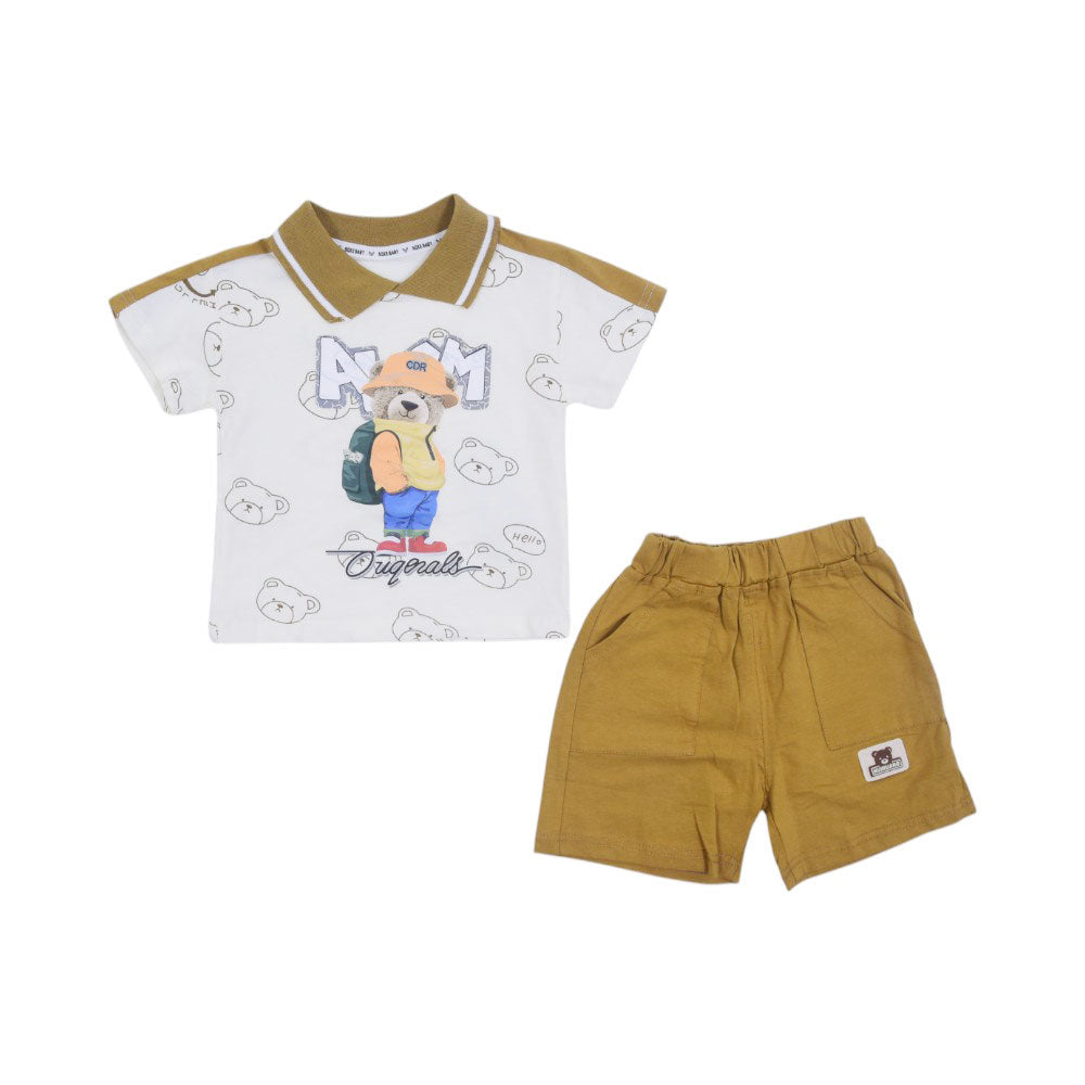 BOY S/S 2PC KNICKER SUIT MZS-25 12-18M 0105 W/G
