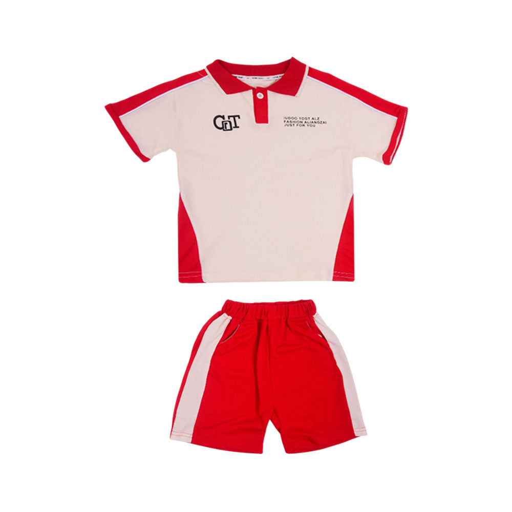 BOY S/S 2PC KNICKER SUIT MZS-25 4-5 YEAR 0106 W/G