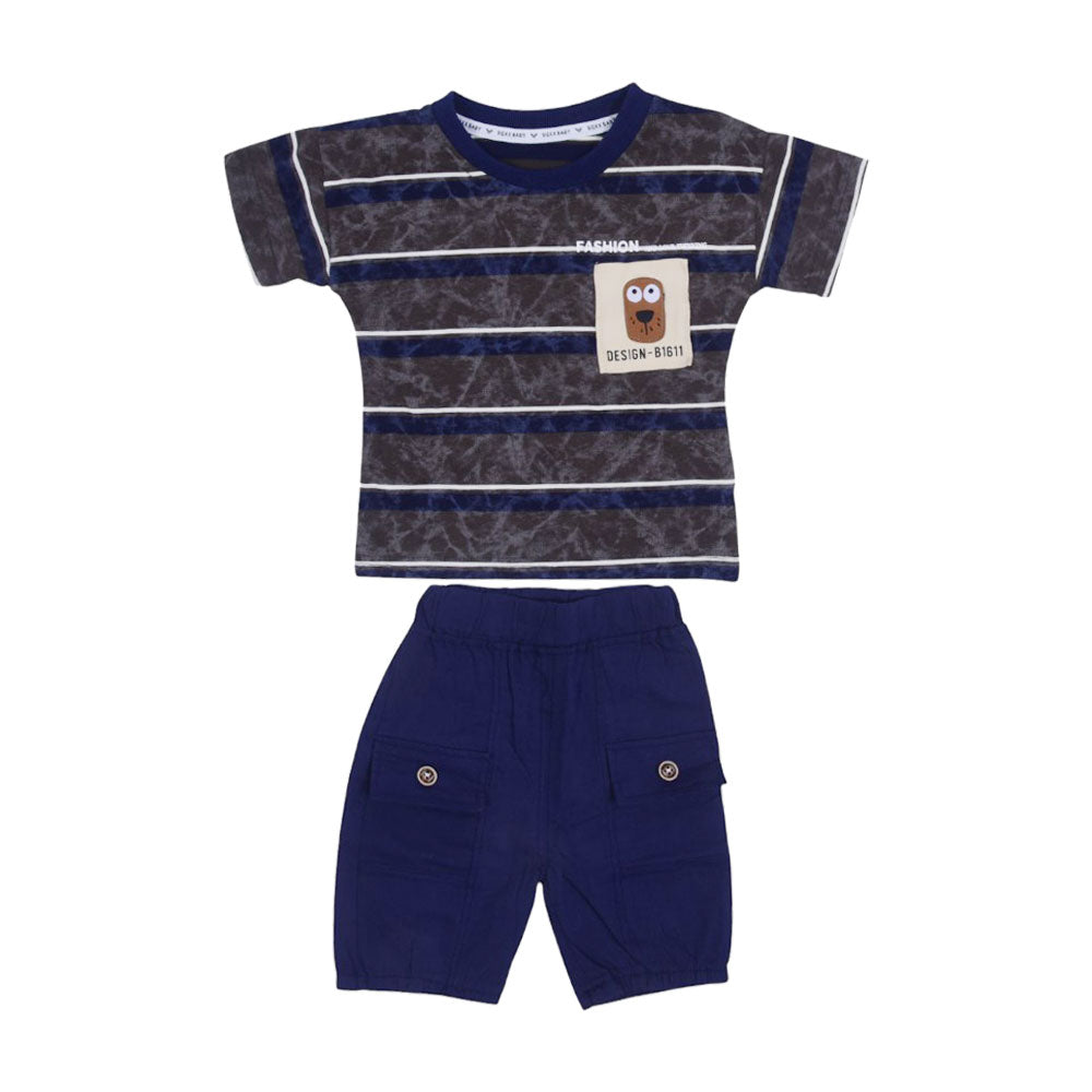 BOY S/S 2PC KNICKER SUIT MZS-25 12-18M 0108 W/G