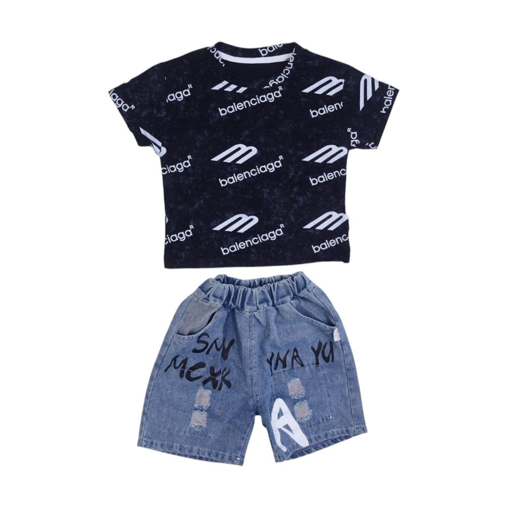 BOY S/S 2PC KNICKER SUIT MZS-25 12-18M 01010 W/G