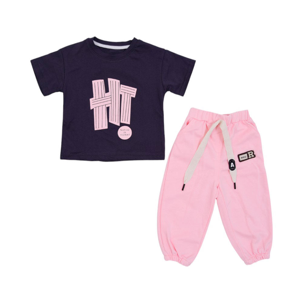 GIRLS S/S 2PC PAJAMA SUIT MZS-25 18-24M S-00014 W/G