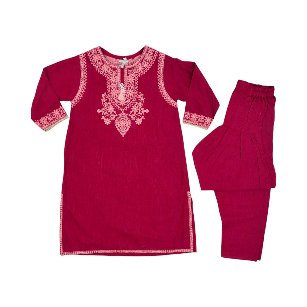 GIRLS 3QTR 2PC BLOUSE SUIT MZS-25 7-8 YEAR 4002