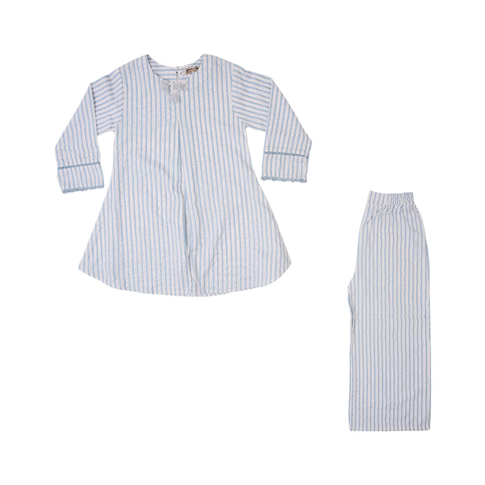 GIRLS 3QTR 2PC BLOUSE SUIT MZS-25 6-7 YEAR 1225