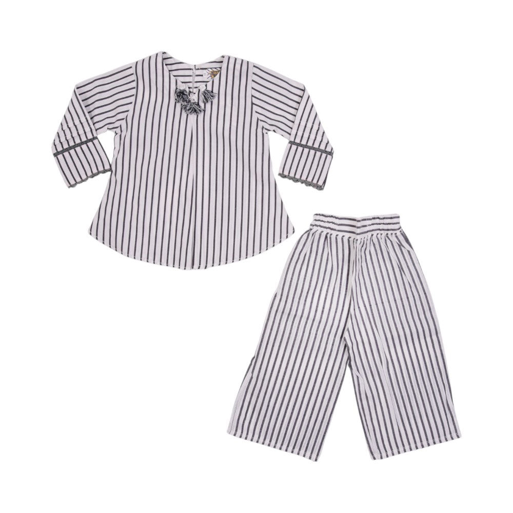 GIRLS 3QTR 2PC BLOUSE SUIT MZS-25 3-4 YEAR 1224