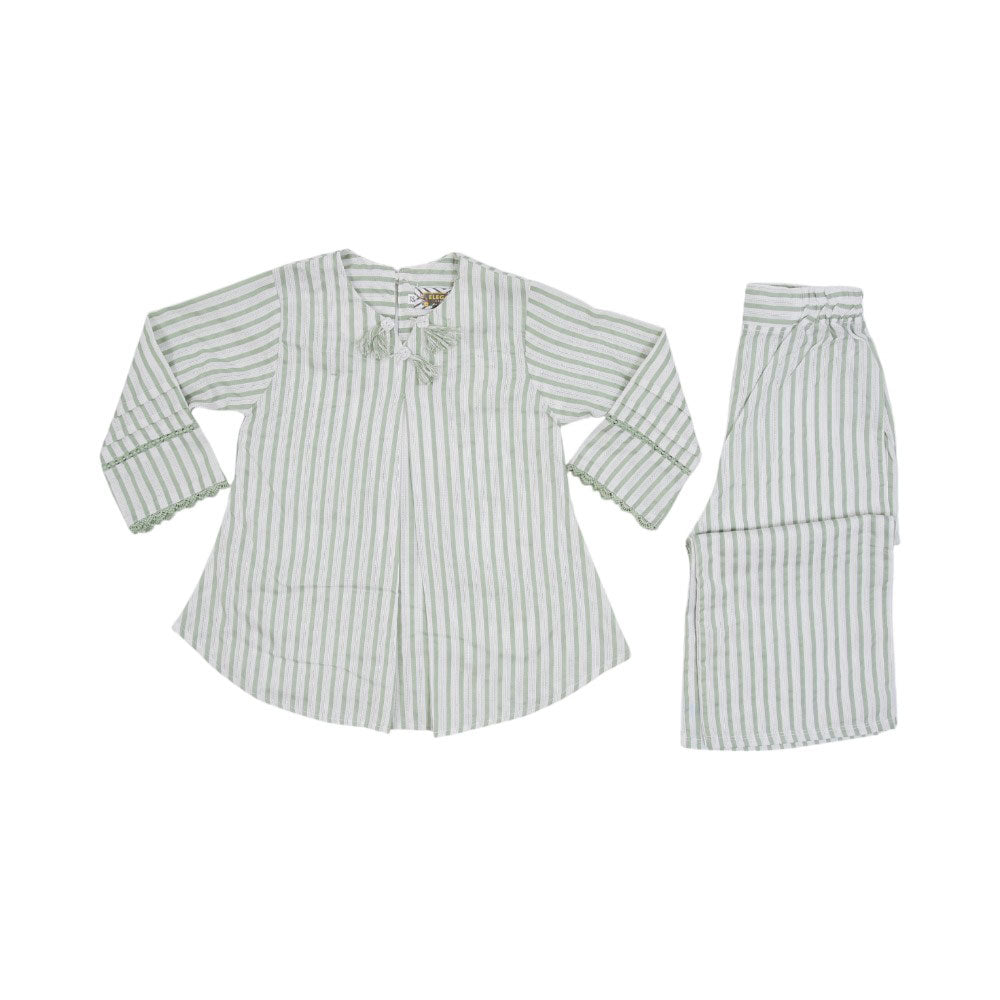 GIRLS 3QTR 2PC BLOUSE SUIT MZS-25 4-5 YEAR 1224