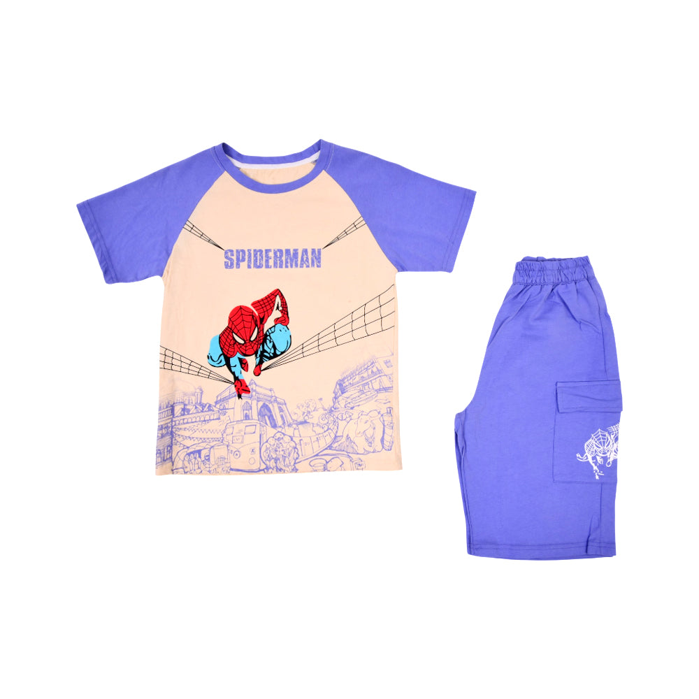 BOYS S/S 2PC KNICKER SUIT MZS-25 6-7 YEAR D-5018