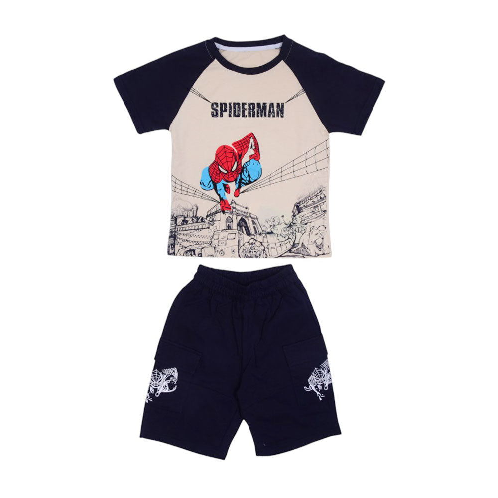 BOYS S/S 2PC KNICKER SUIT MZS-25 4-5 YEAR NO8