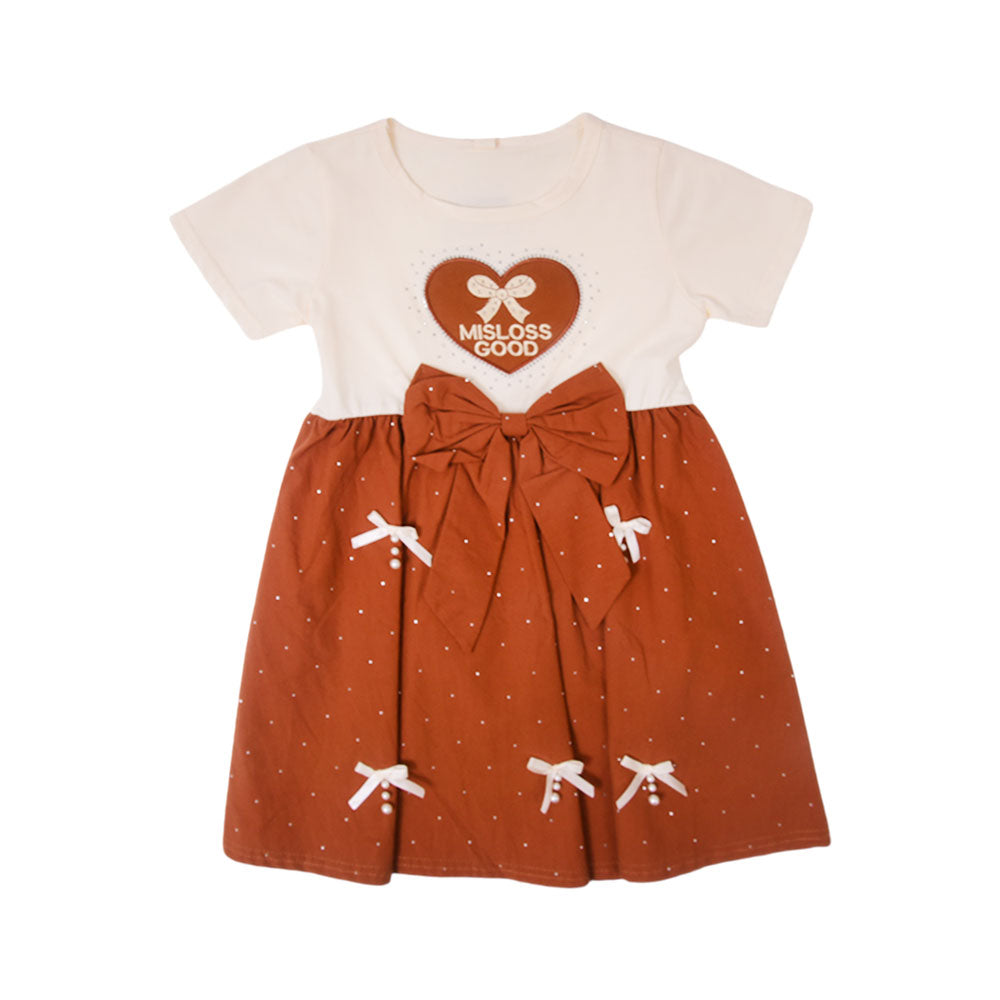 GIRLS S/S PRINTED FROCK MZS-25 3-4 YEAR 9918