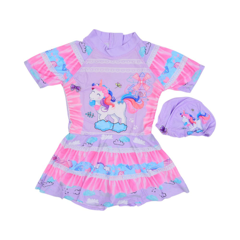 GIRLS S/S 2PC SWIMMING COSTUME IR-25 6-7 YEAR 20227