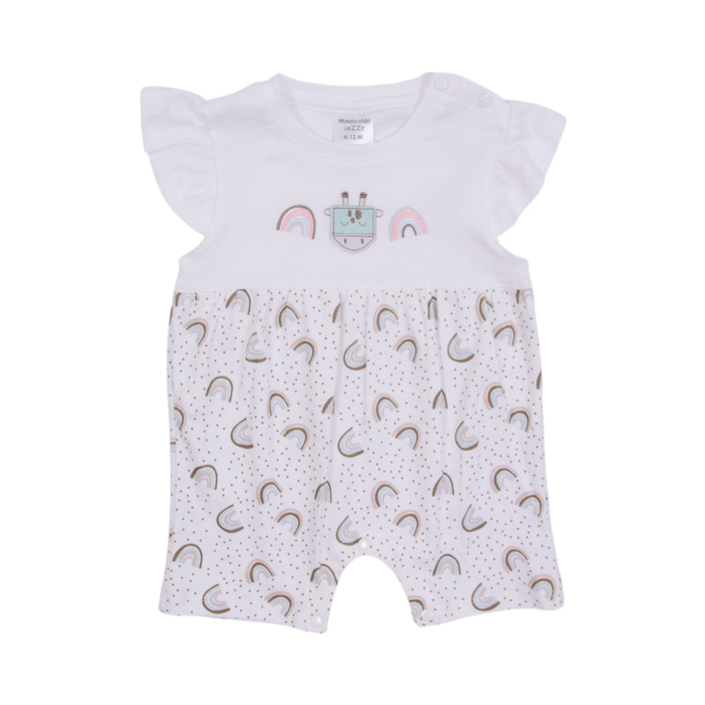 GIRLS S/S ROMPER ORGANIC IRS-25 6-9M 244-010