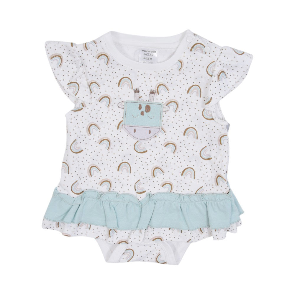 GIRLS CAP SLEEVE FROCK ORGANIC IRS-25 6-9M 244-011