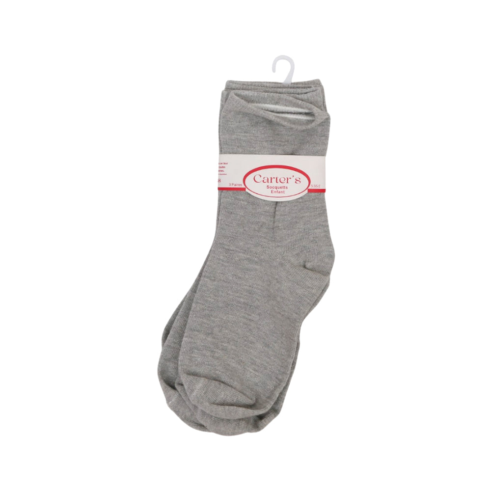 BABY 3PAIR SOCKS PLAIN GREY NICE&EASY MZS-25 6-10 YEAR 2730