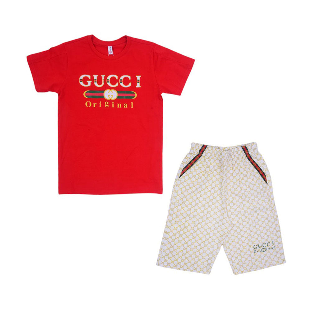 BOY S/S 2PC KNICKER SUIT Y/T MZS-25 5-6 YEAR 28658