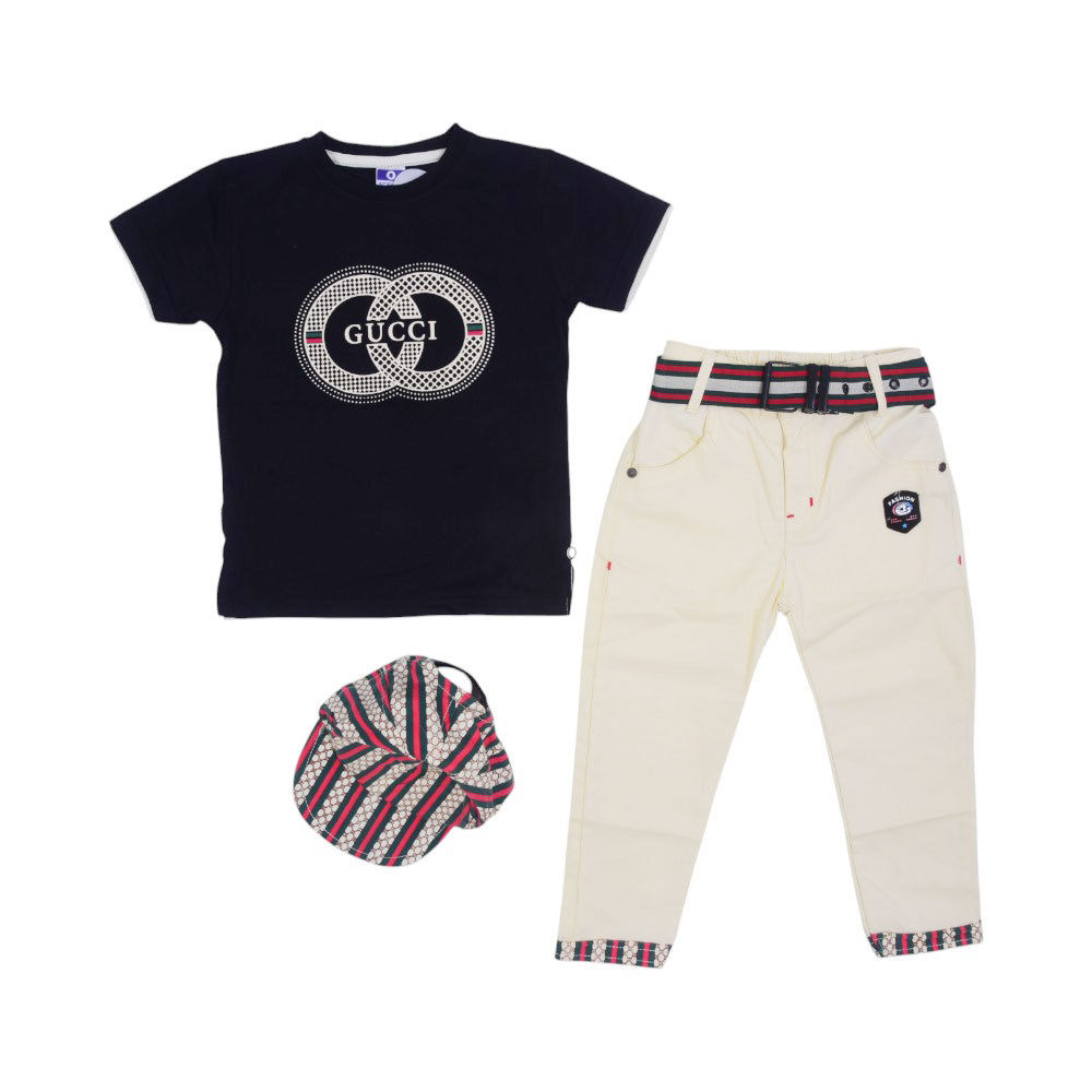 BOY S/S 3PC PANT SUIT Y/T MZS-25 12-18M 91