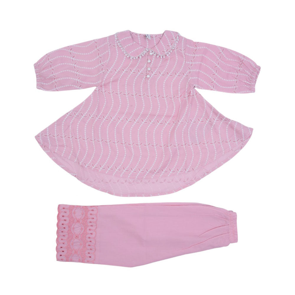 GIRLS S/S 2PC SHALWAR SUIT Y/T MZS-25 3-4 YEAR 3220