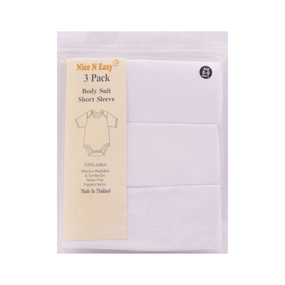 H/L BODY SUIT 3PC PACK NICE & EASY MZS-25 6-9M