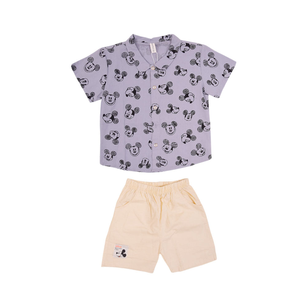 BOY S/S 2PC KNICKER SUIT Y/T MZS-25 3-4 YEAR 33