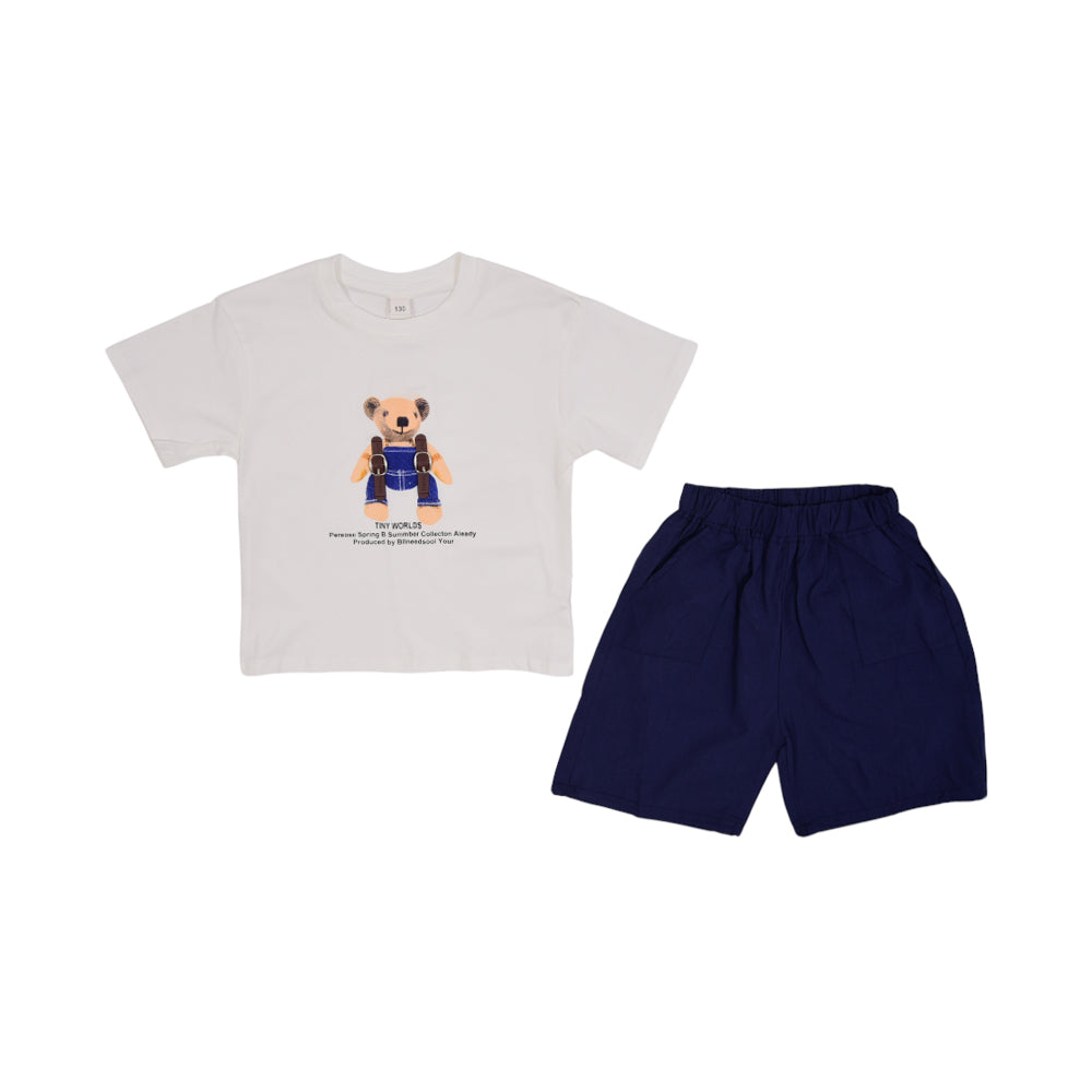 BOY S/S 2PC KNICKER SUIT Y/T MZS-25 3-4 YEAR 34
