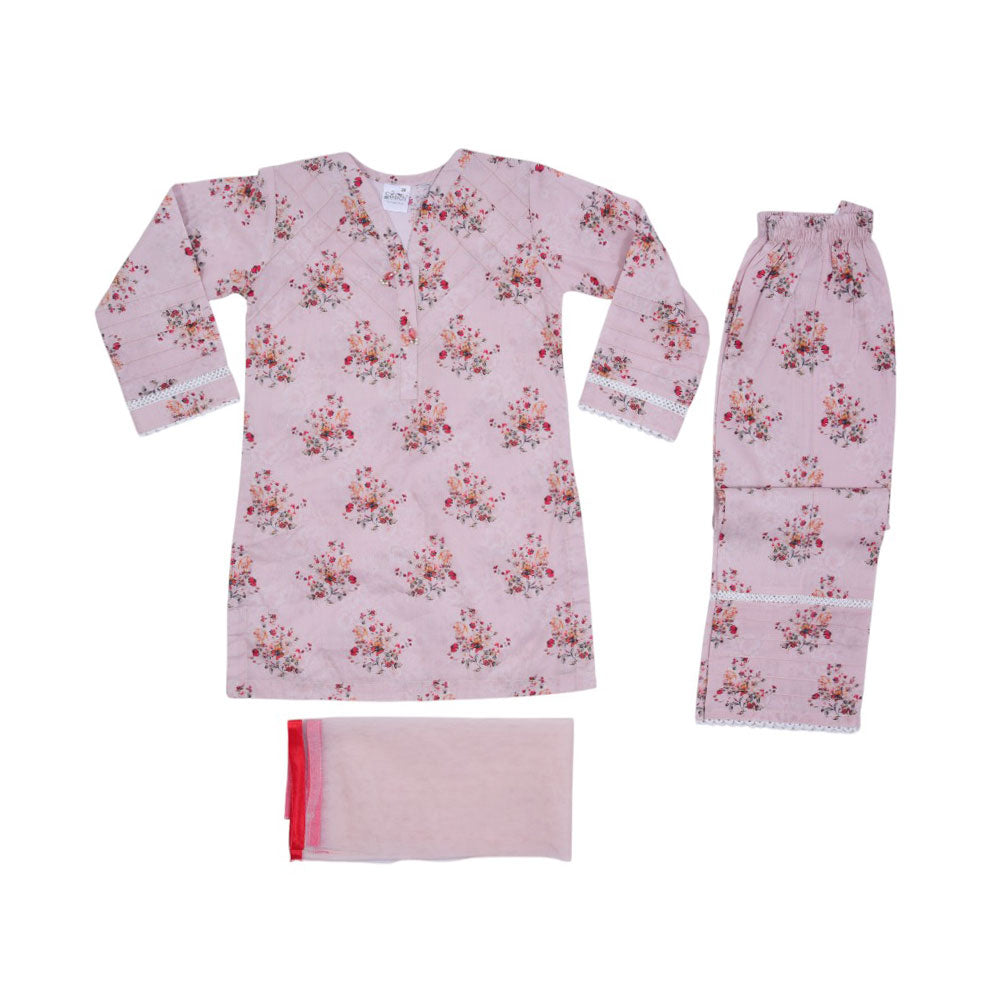 GIRLS 3PC SHALWAR KAMEEZ SUIT MZS-25 6-7 YEAR 83410 AL/B