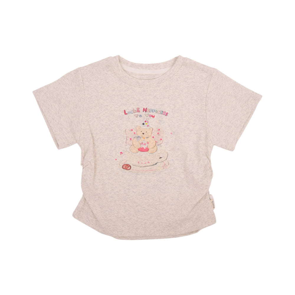 GIRLS S/S PRINTED BLOUSE MZS-25 3-4 YEAR 5143 IM/G