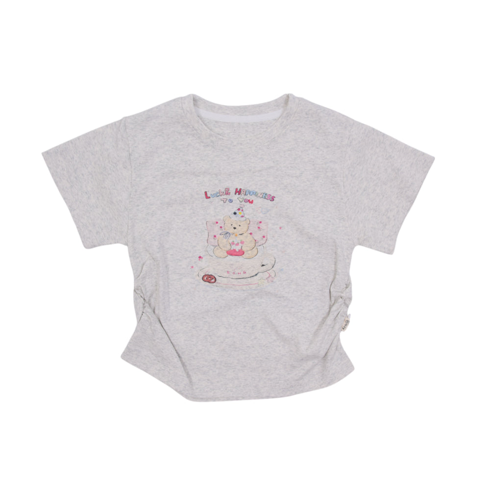 GIRLS S/S PRINTED BLOUSE MZS-25 5-6 YEAR 5143 IM/G