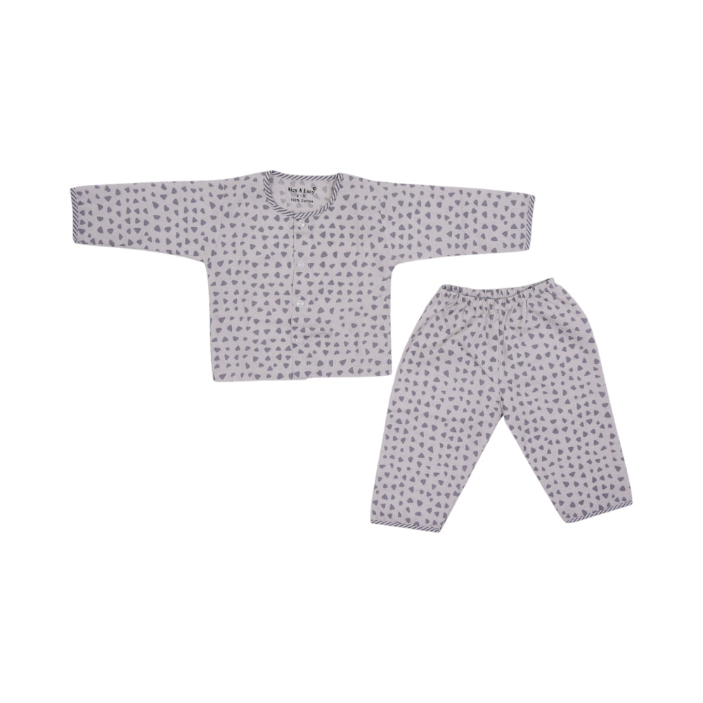 UNISEX L/S 2PC PAJAMA SUIT NICE&EASY MZS-25 0-3M 01 H/C
