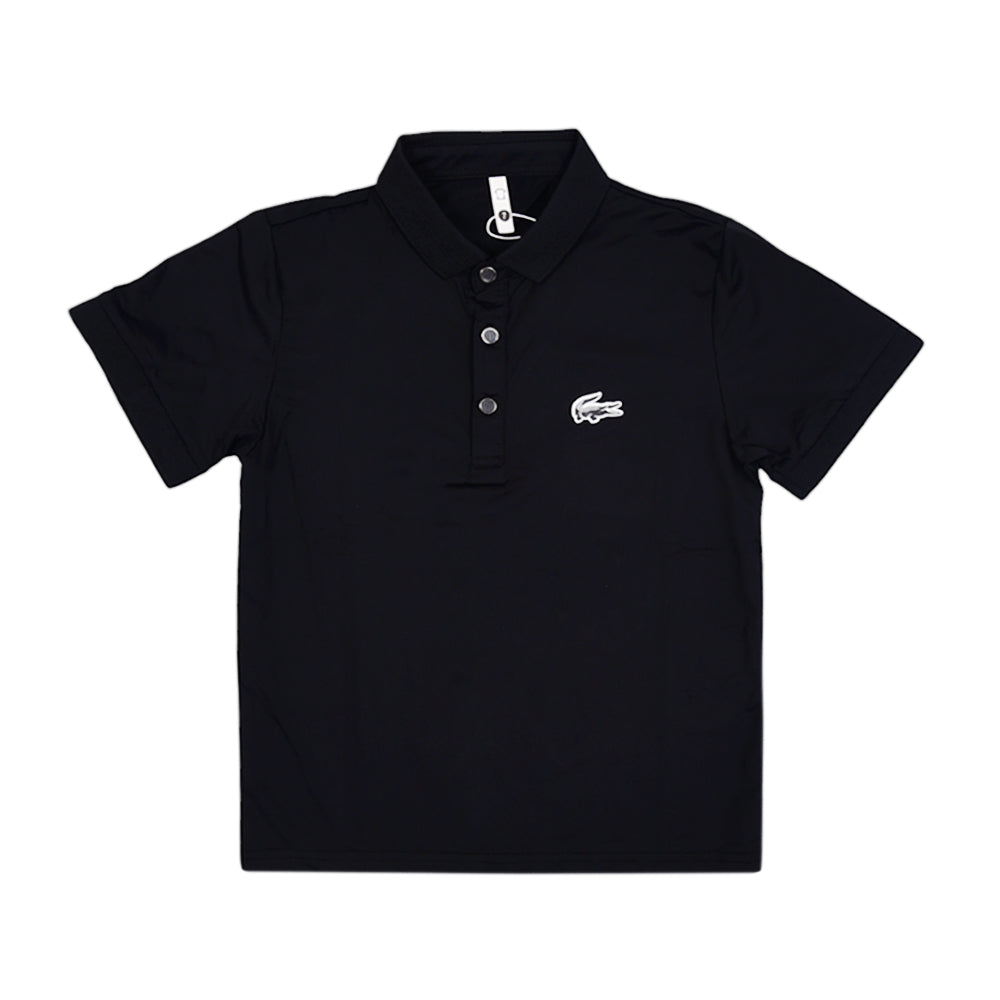 BOY S/S POLO T-SHIRT BRANDED BLACK MZS-25 3-4 YEAR 9031 M/G