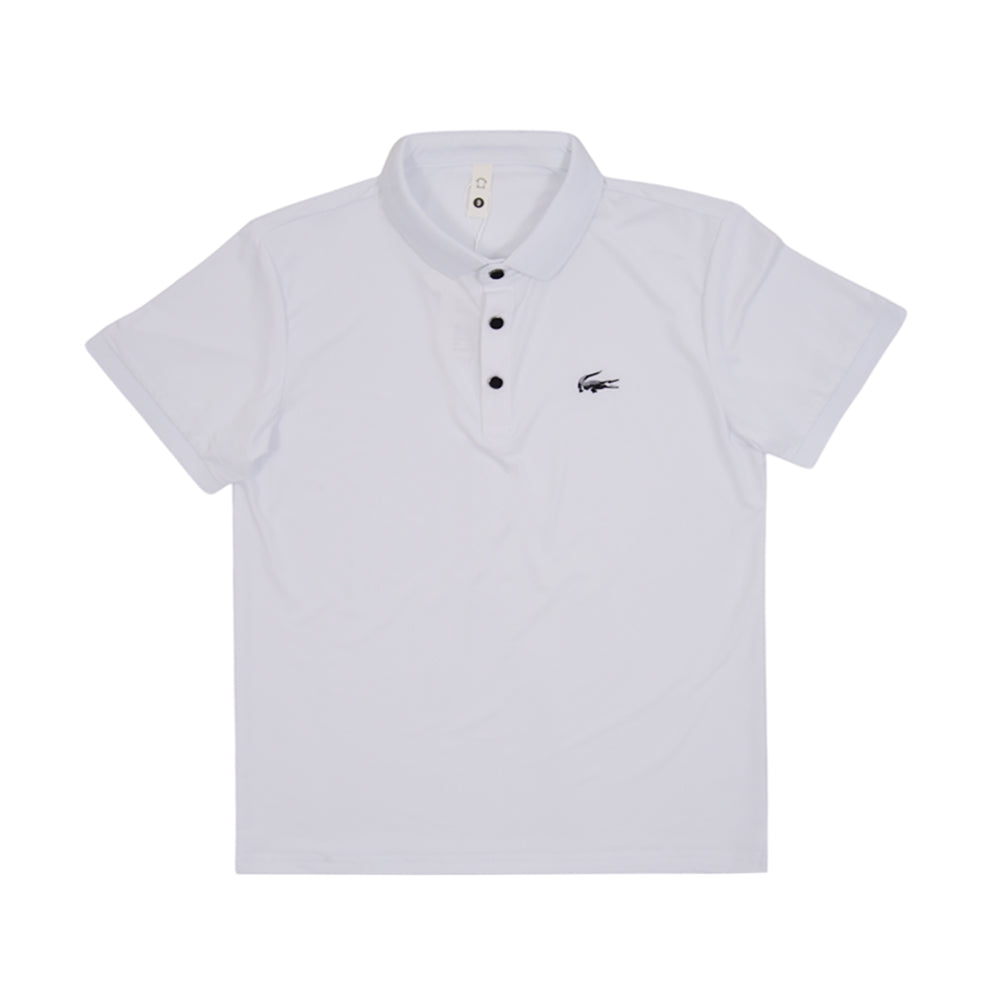 BOY S/S POLO T-SHIRT BRANDED WHITE MZS-25 5-6 YEAR 9031 M/G