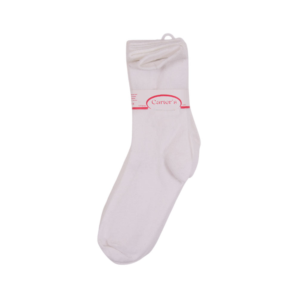 BABY 5PAIR SOCKS PLAIN WHITE NICE&EASY MZS-25 11-14 YEAR 313