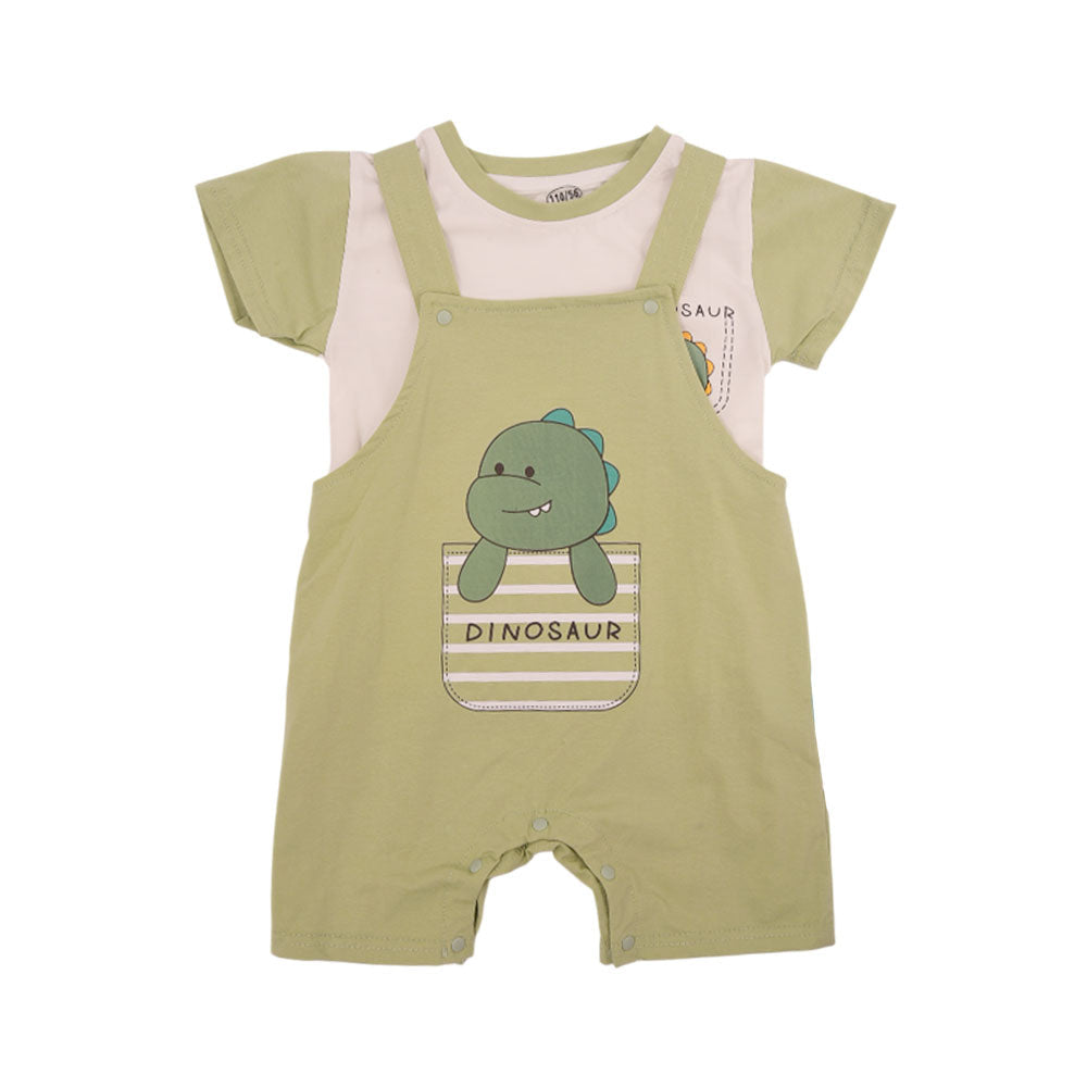 BOYS S/S 2PC ROMPER AHS-25 12-18M 500 Y.T
