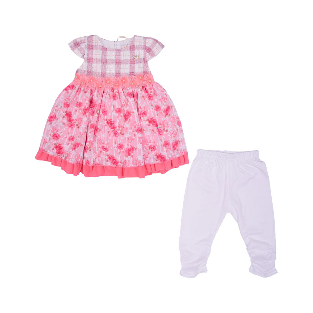 GIRLS S/S 2PC FROCK NZS-25 18-24 M 022