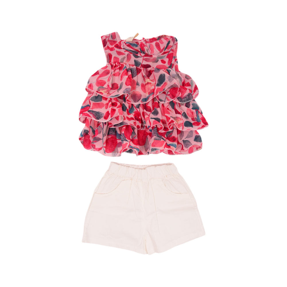 GIRLS S/L 2PC FROCK NZS-25 9-12 M 028