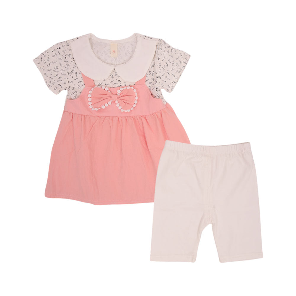 GIRLS S/S 2PC FROCK NZS-25 9-12 M 037