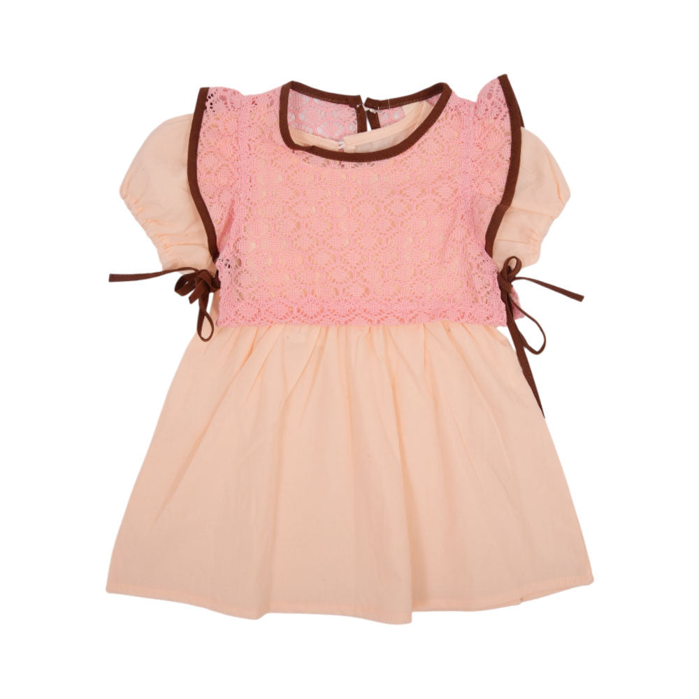 GIRLS S/S 2PC COTTON FROCK NZS-25 9-12 M 105
