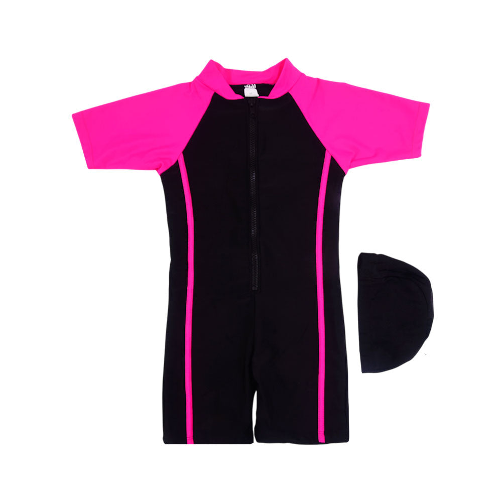 KIDS S/S 2PC SWIMMING COSTUME NZS-25 5-6 YEAR F61310