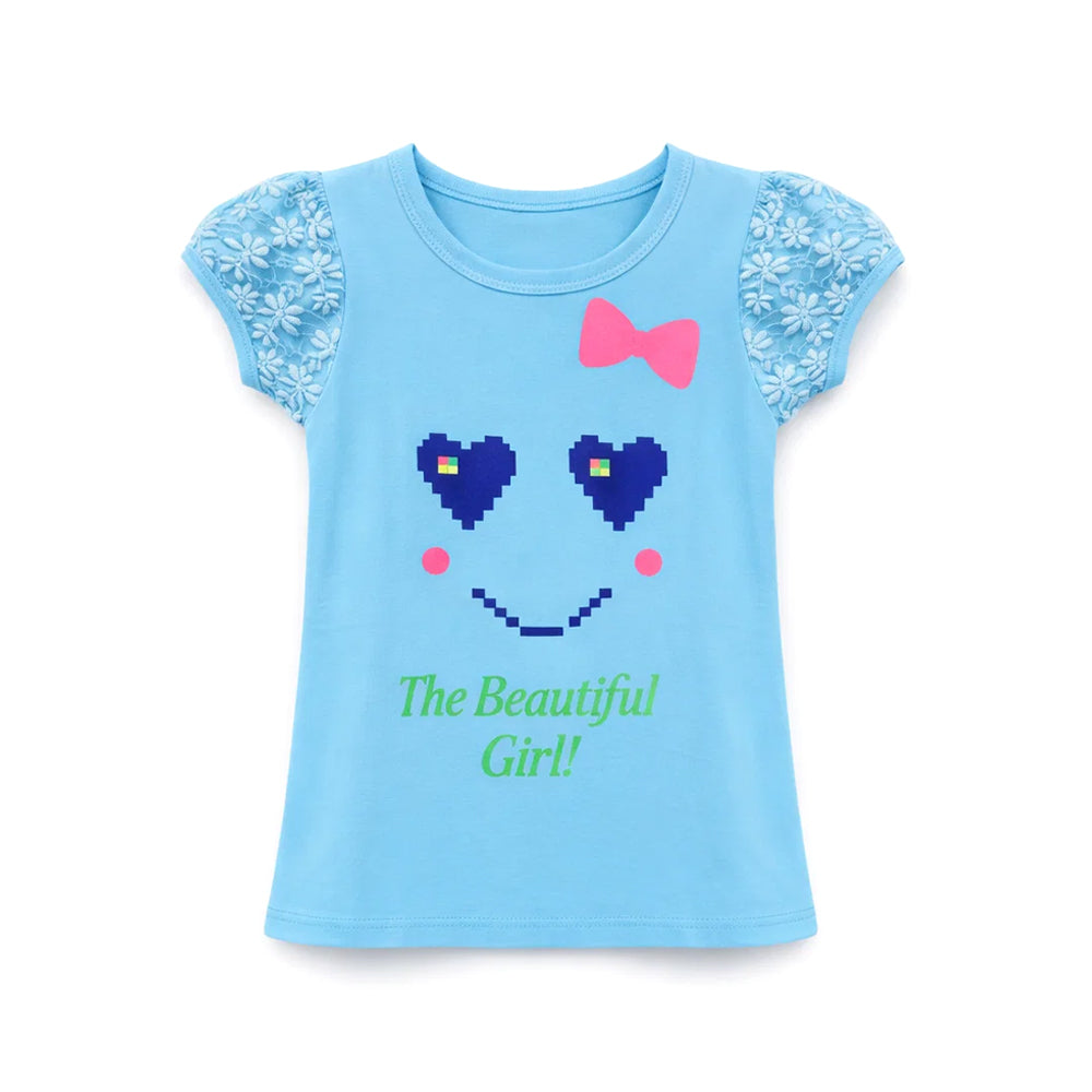 GIRLS S/S BLOUSE NZS-25 4-5 YEAR 02 W.G