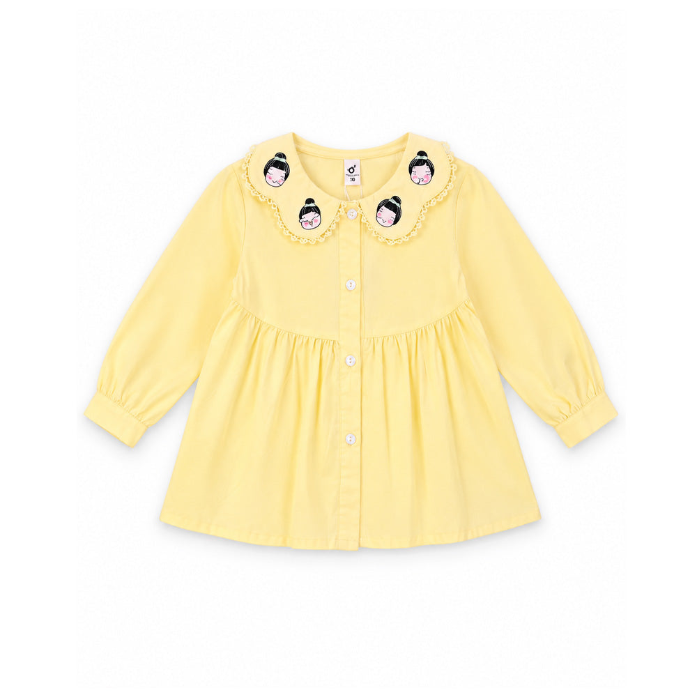 GIRLS L/S BLOUSE L/W NZS-25 3-4 YEAR 05 W.G