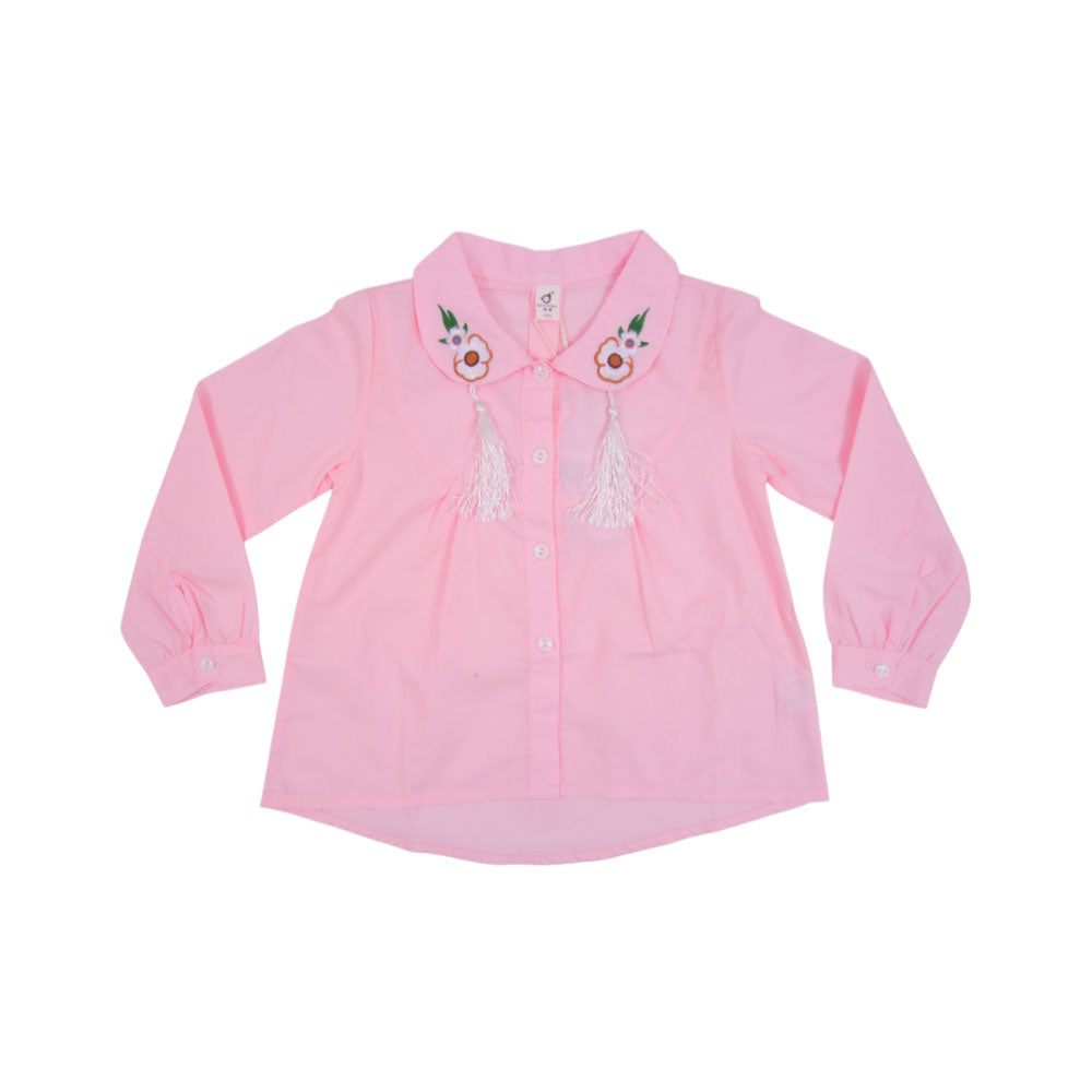 GIRLS L/S BLOUSE L/W NZS-25 4-5 YEAR 05 W.G