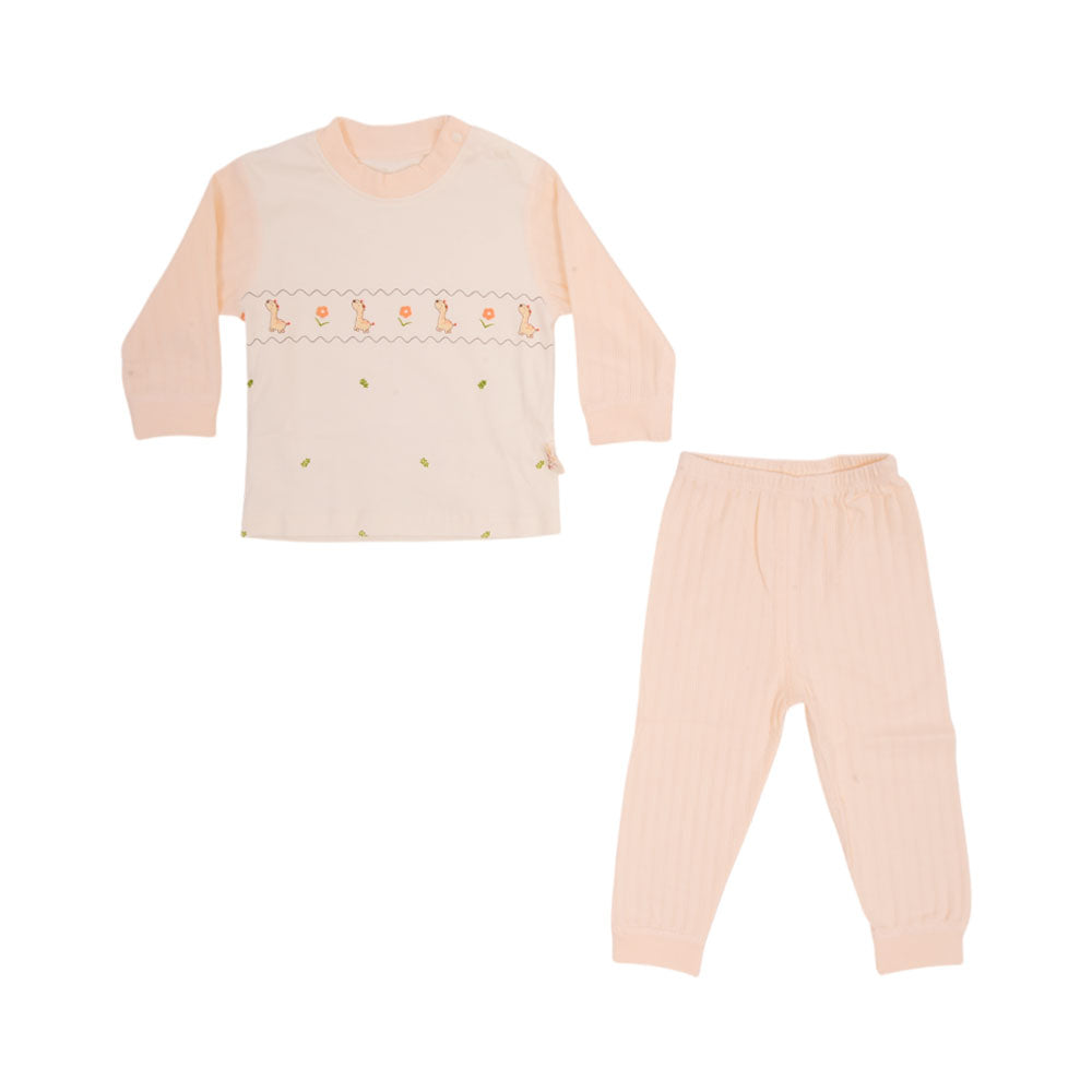 GIRLS L/S 2PC PAJAMA SUIT NZS-25 3-6M 60137A A.G