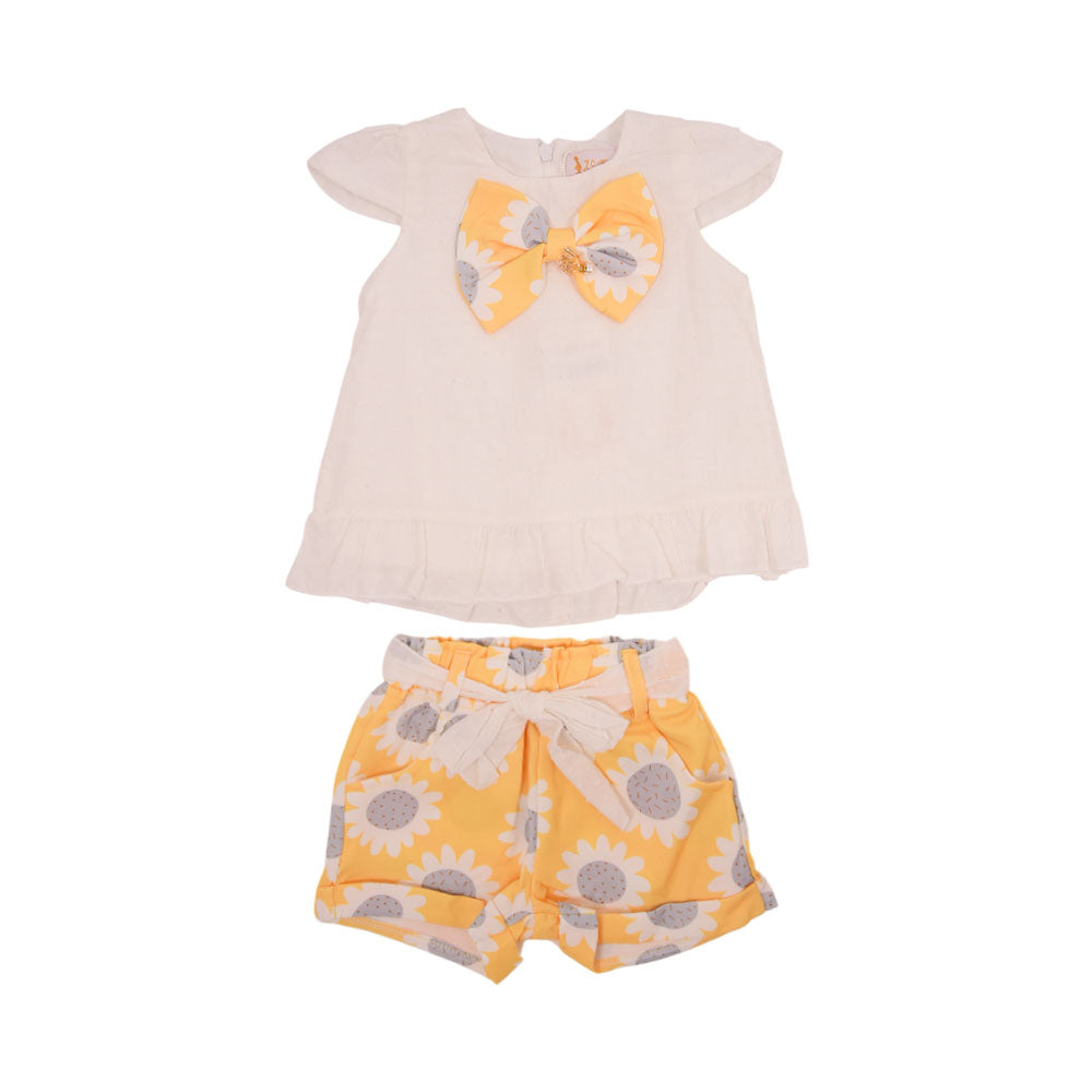 GIRLS CAP/SLV 2PC KNICKER SUIT NZS-25 3-6M 12003 A.G