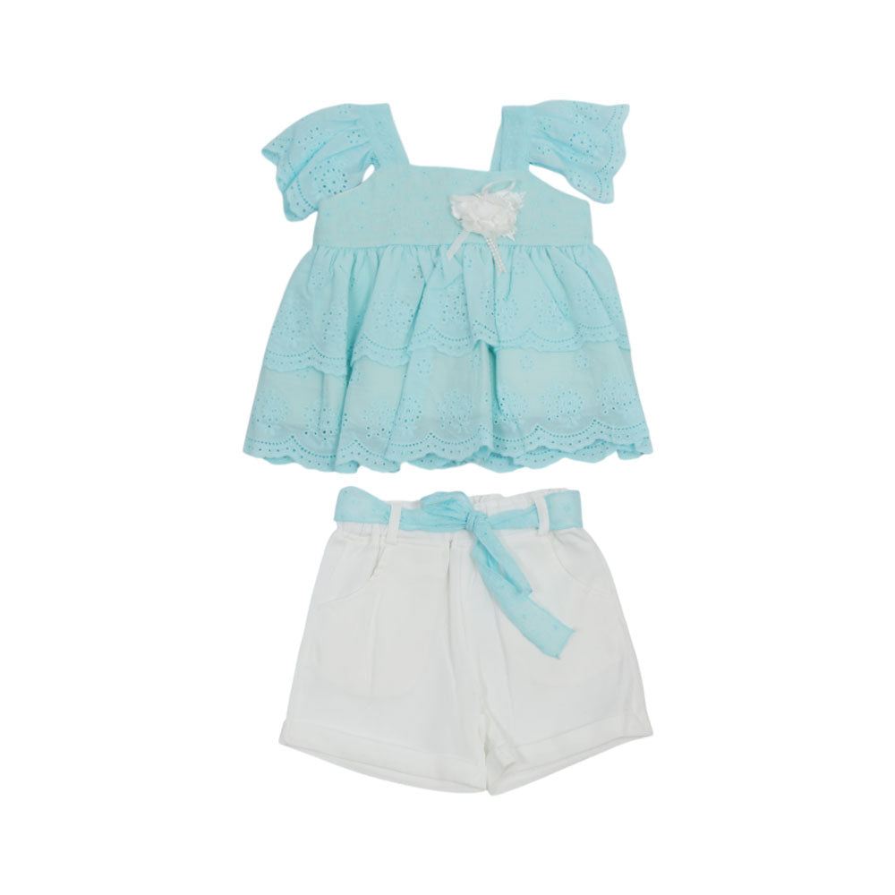 GIRLS CAP/SLV 2PC KNICKER SUIT NZS-25 9-12M 12002 A.G