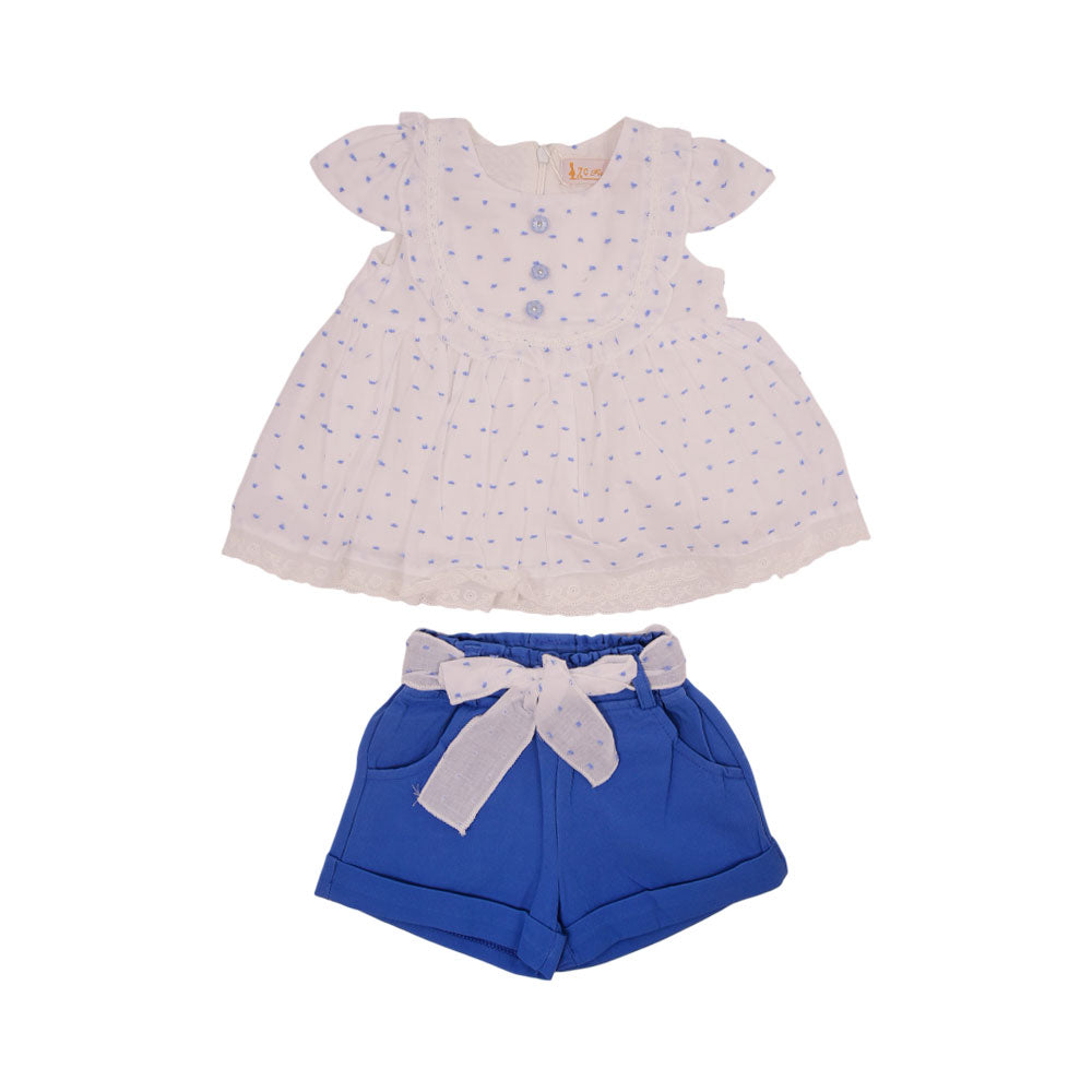 GIRLS CAP/SLV 2PC KNICKER SUIT NZS-25 3-6M 12005 A.G