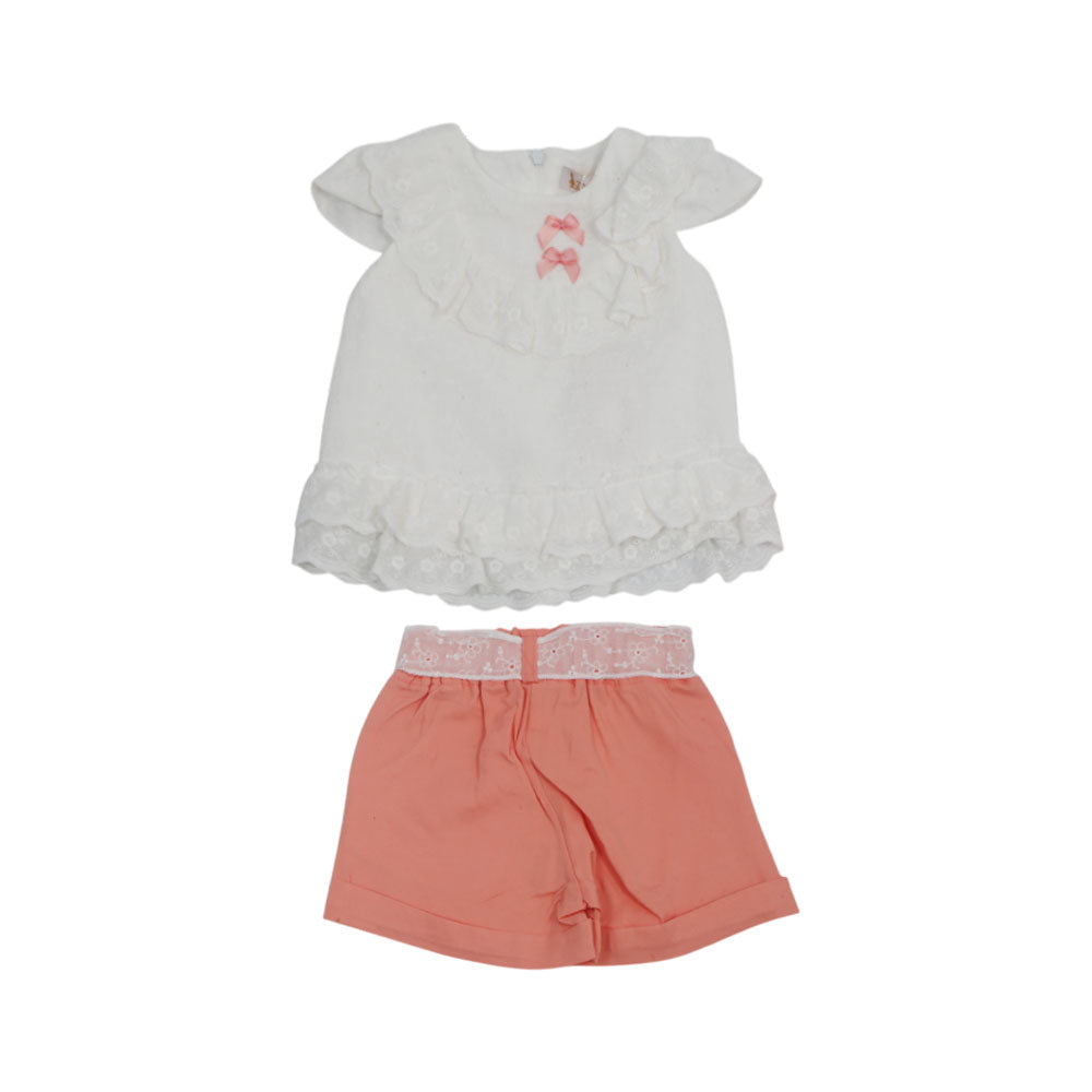 GIRLS CAP/SLV 2PC KNICKER SUIT NZS-25 6-9M 12006 A.G