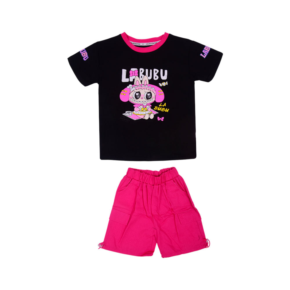 GIRLS S/S 2PC KNICKER SUIT LABUBU KIDS NZS-25 2-3 YEAR D-7 A
