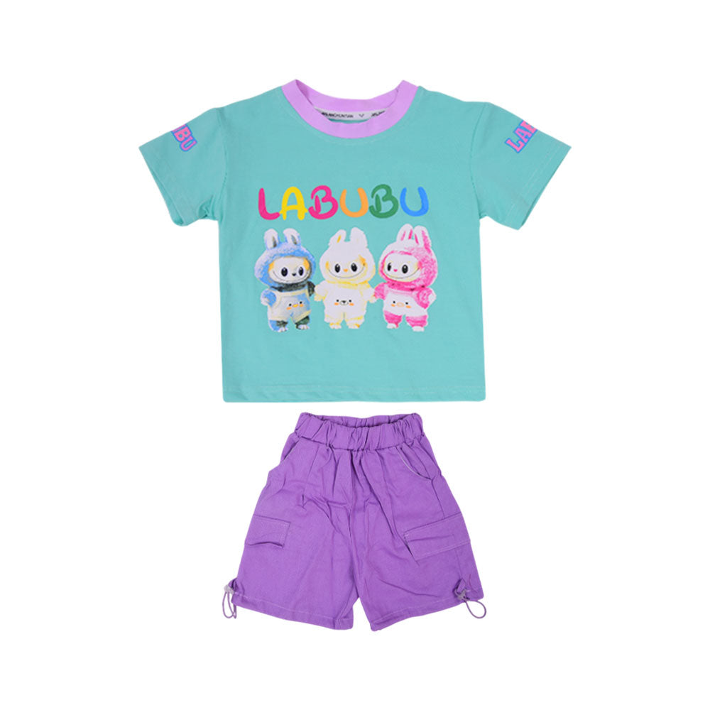 GIRLS S/S 2PC KNICKER SUIT LABUBU KIDS NZS-25 12-18M D-8 A.G