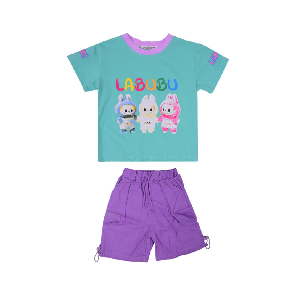 GIRLS S/S 2PC KNICKER SUIT LABUBU KIDS NZS-25 18-24M D-8 A.G