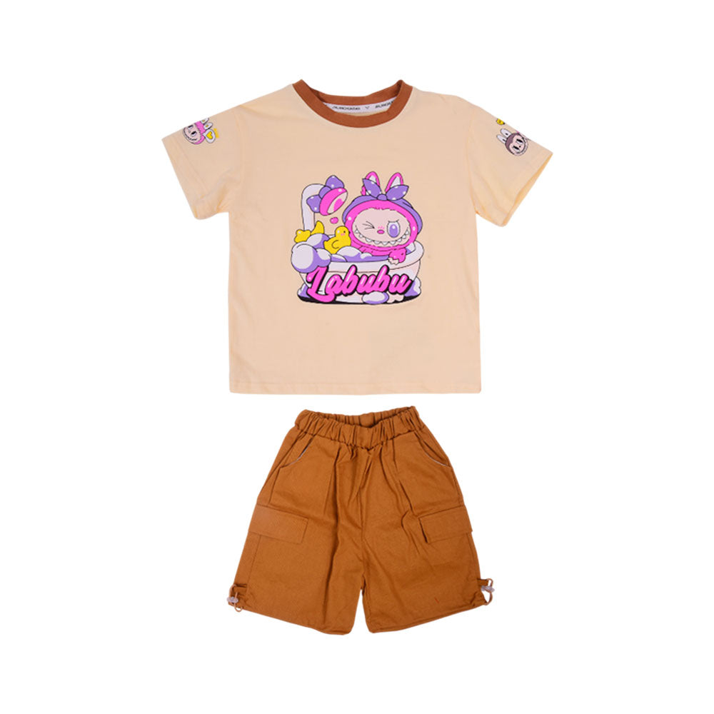 GIRLS S/S 2PC KNICKER SUIT LABUBU KIDS NZS-25 2-3 YEAR D-9 A