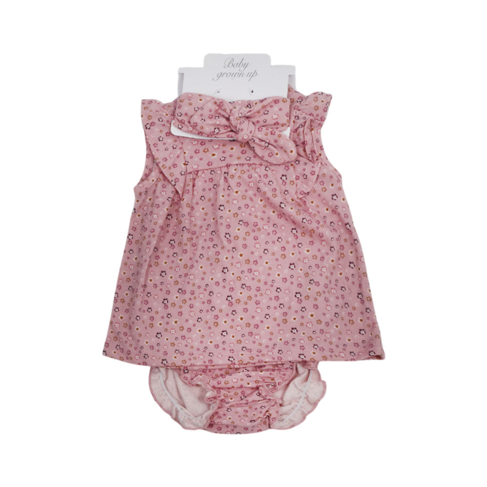 GIRLS CAP/SLV 3PC KNICKER SUIT IRS-25 9-12M 004