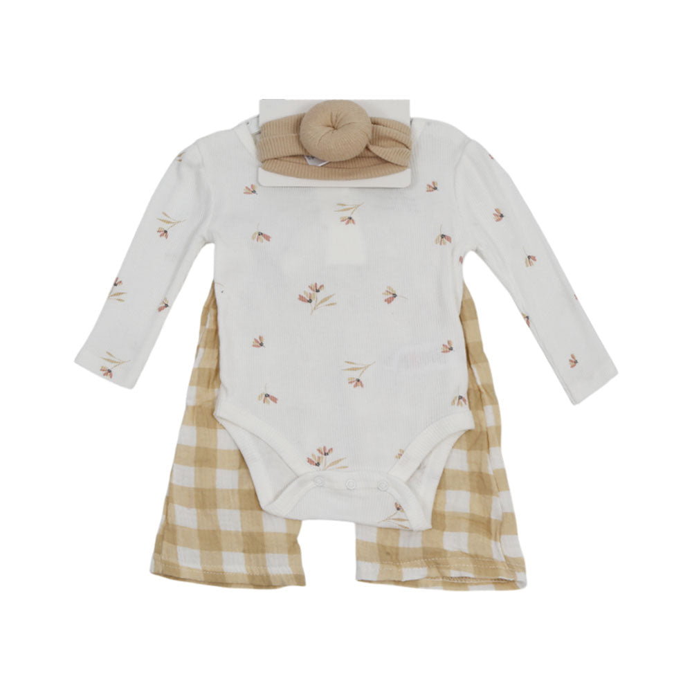 GIRLS L/S 3PC PAJAMA SUIT IRS-25 0-3M 008