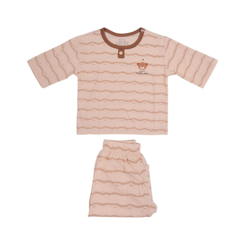 BOYS S/S 2PC SLEEPING SUIT W-SHORT IRS-25 12-18M CC-1